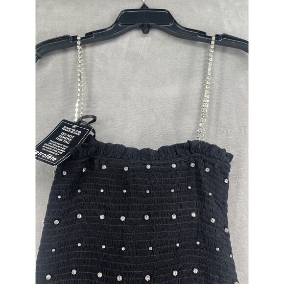 Retrofête Adara Dress Size Medium Black Mini embellished Sheath dress - Picture 8 of 14